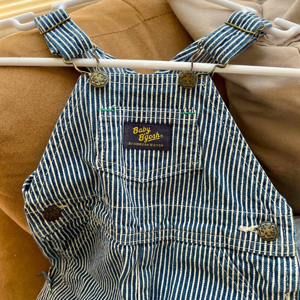 Striped Baby Overalls